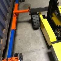 Industrial pallet jack in warehouse