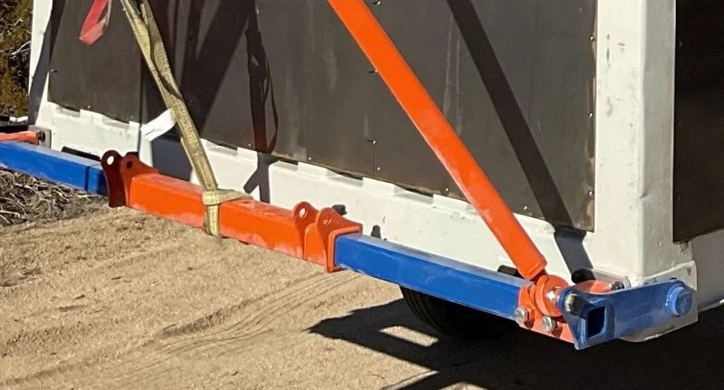 Truck's safety outrigger stabilizer in use by Triwich