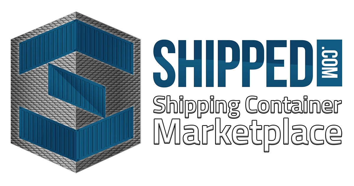 Shipped.com logo with shipping container design.