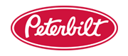 Peterbilt logo with red oval and script lettering