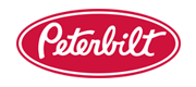 Peterbilt logo with red oval and script lettering